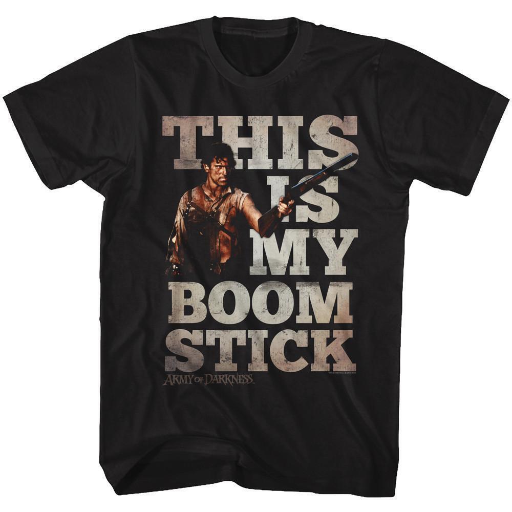 Army Of Darkness Classic My Boomstick Black Adult T Shirt